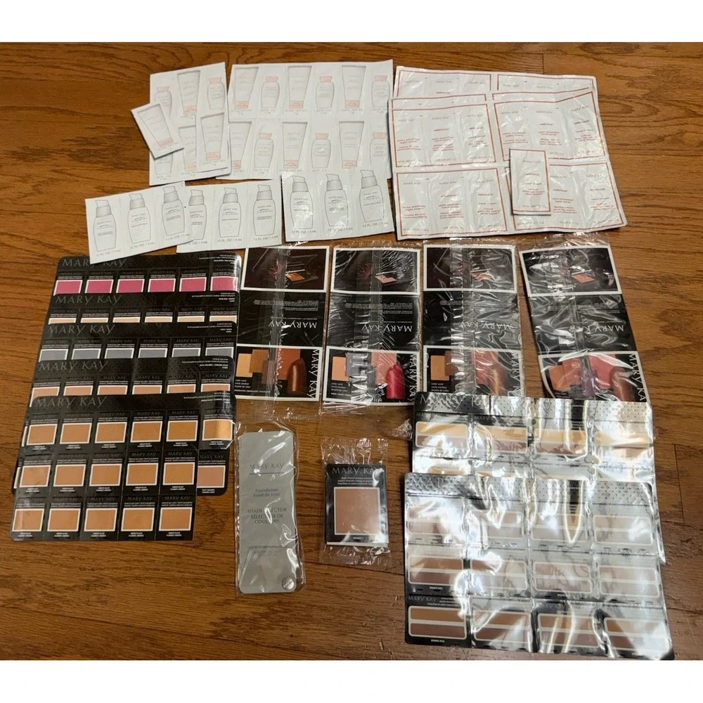 Large Lot Mary Kay Mixed Color Sample Eye Cheek Color Cards Timewise Satin Hands